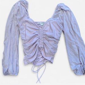 Emory Park Light Purple Ruched Blouse